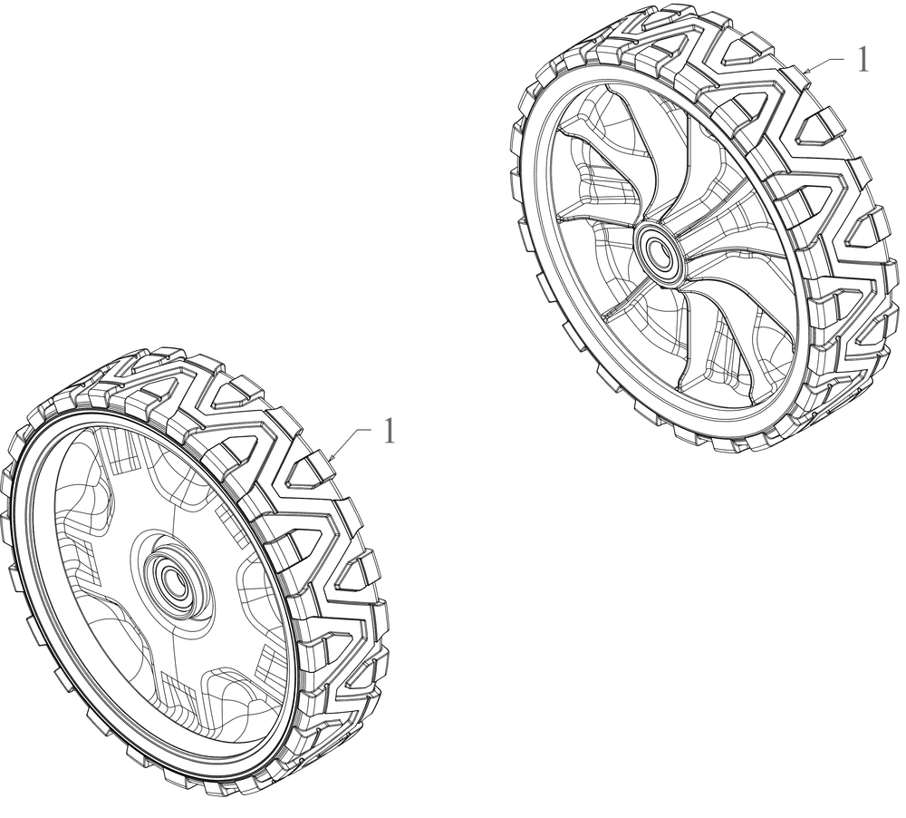 Wheels (8x2) Diagram and Parts List for SC500K (12AVP2KL710)(2023) Cub Cadet Lawn Mower